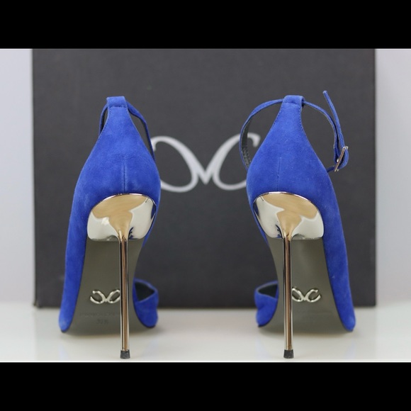 Monika Chiang Blue Suede Ankle Strap D’Orsay Pump - Picture 3 of 4